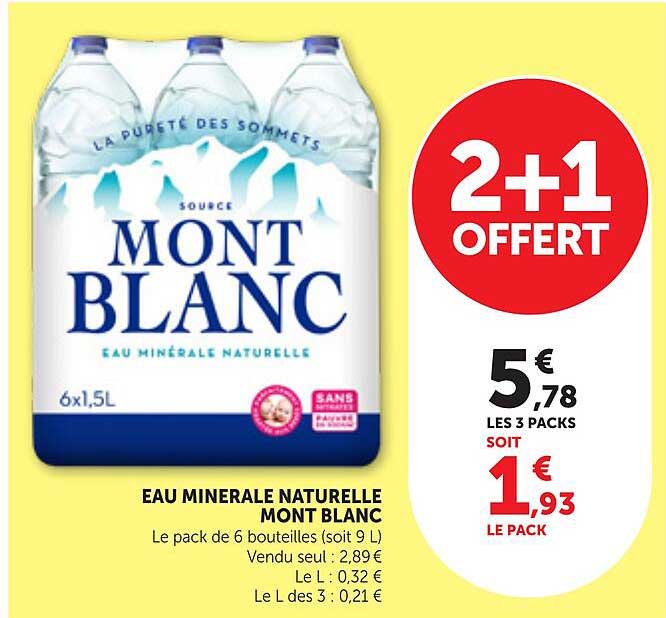 EAU MINERALE NATURELLE MONT BLANC
