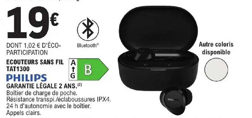ECOUTEURS SANS FIL TAT1300 PHILIPS
