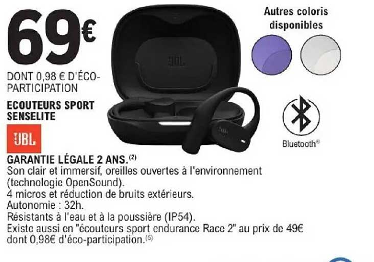 ECOUTEURS SPORT SENSELITE