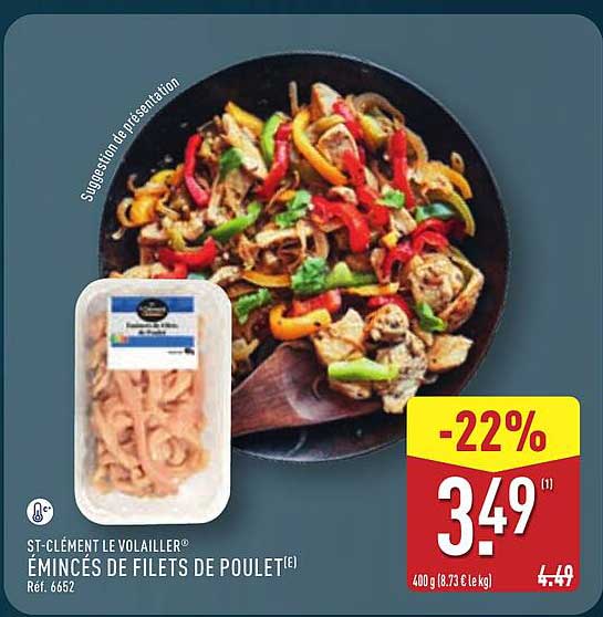 ÉMINCÉS DE FILETS DE POULET