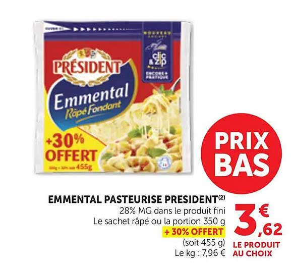 EMMENTAL PASTEURISÉ PRESIDENT