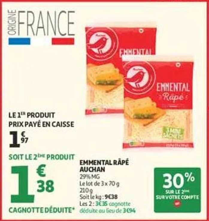 EMMENTAL RÂPÉ AUCHAN