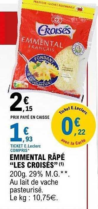 EMMENTAL RÂPÉ “LES CROISÉS”