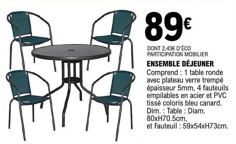 ENSEMBLE DÉJEUNER