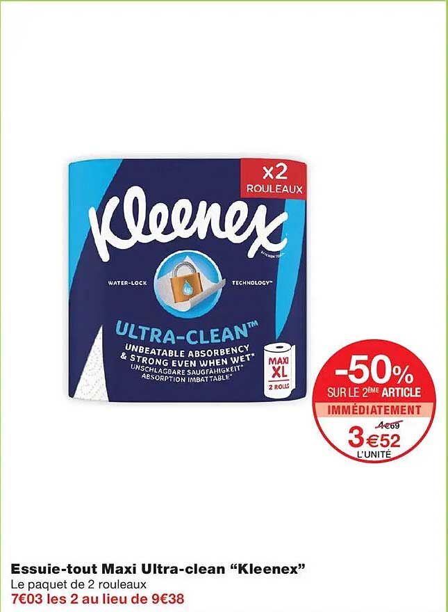 Essuie-tout Maxi Ultra-clean “Kleenex”