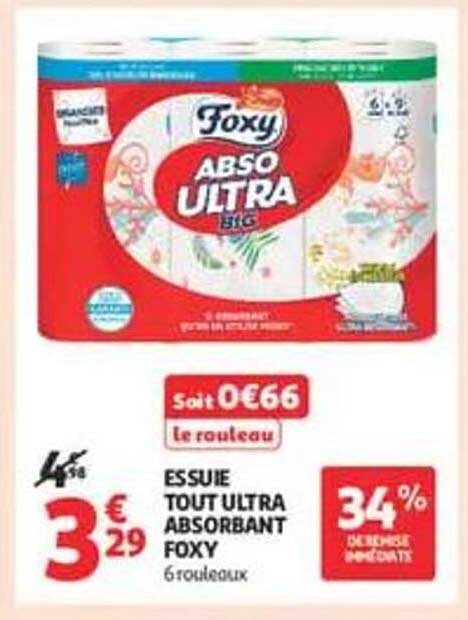 ESSUIE TOUT ULTRA ABSORBANT FOXY 6 rouleaux