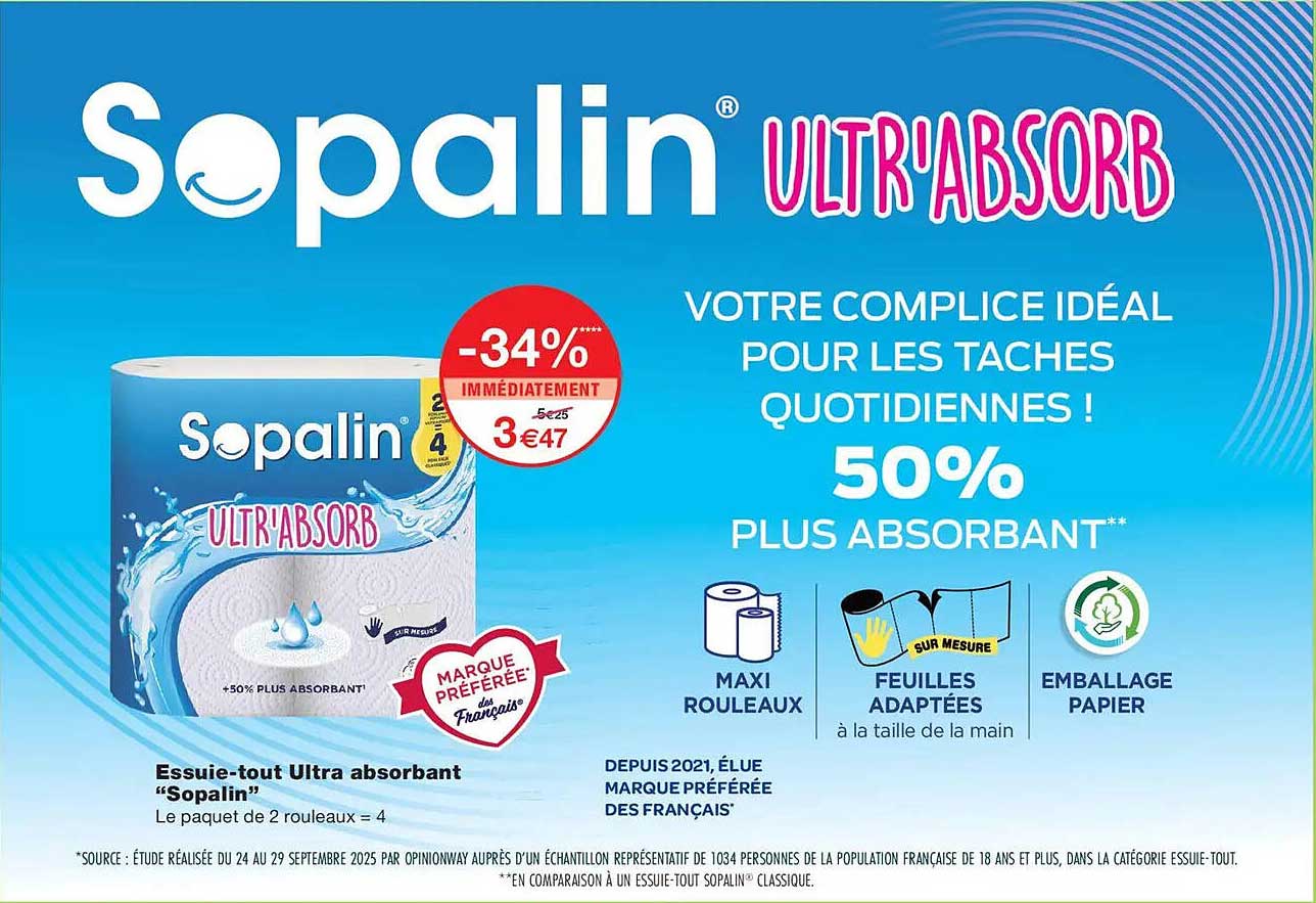 Essuie-tout Ultra absorbant “Sopalin”