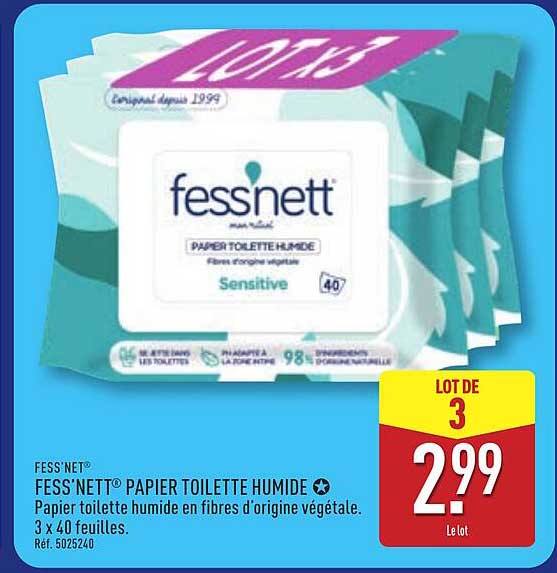 FESS'NET® PAPIER TOILETTE HUMIDE