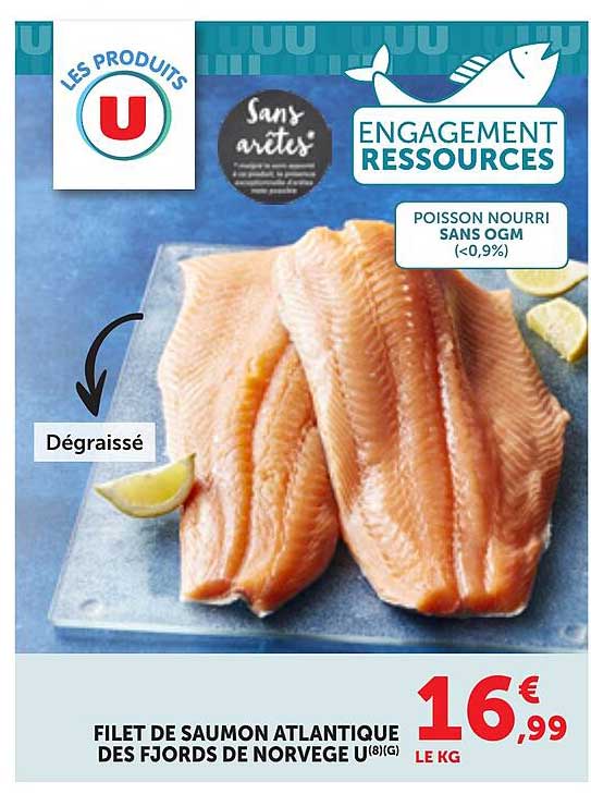 FILET DE SAUMON ATLANTIQUE DES FJORDS DE NORVEGE U(8)(G)