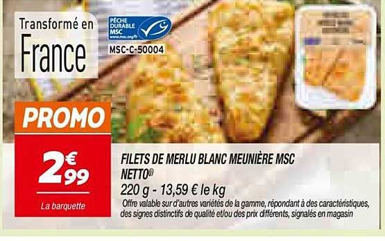 FILETS DE MERLU BLANC MEUNIÈRE MSC NETTO