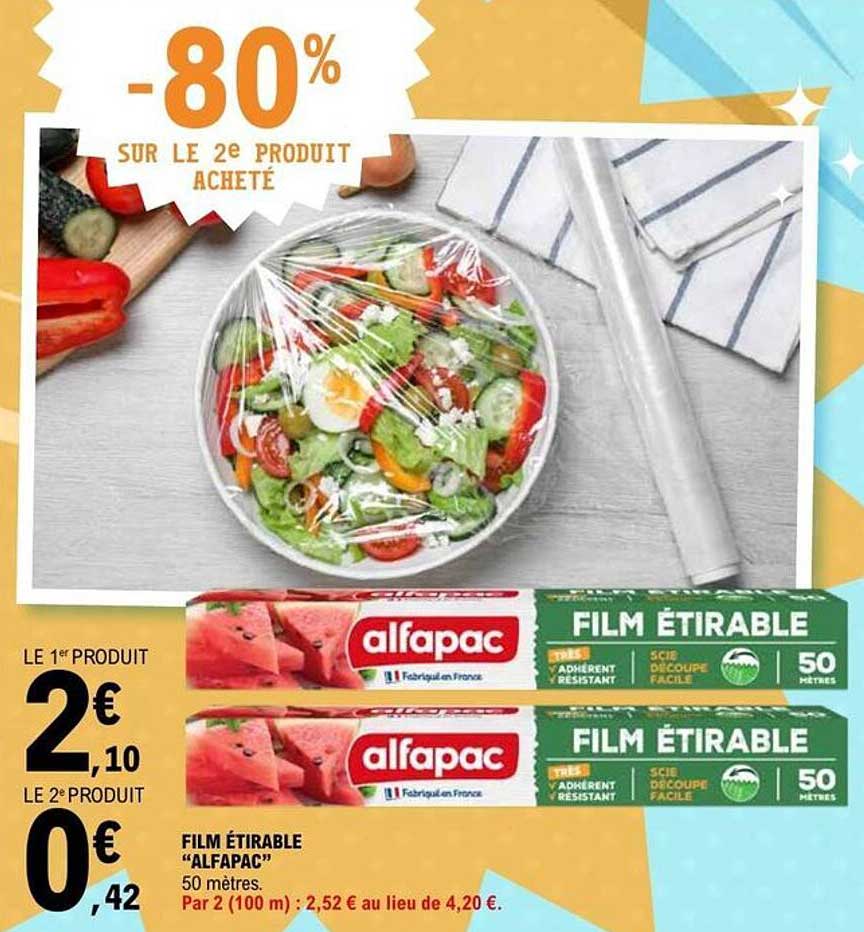 FILM ÉTIRABLE “ALFAPAC” 50 mètres.