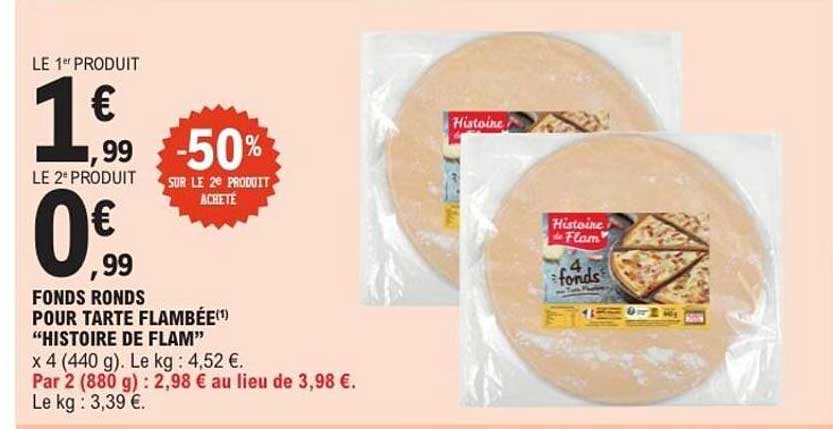 FONDS RONDS POUR TARTE FLAMBÉE(1) “HISTOIRE DE FLAM”