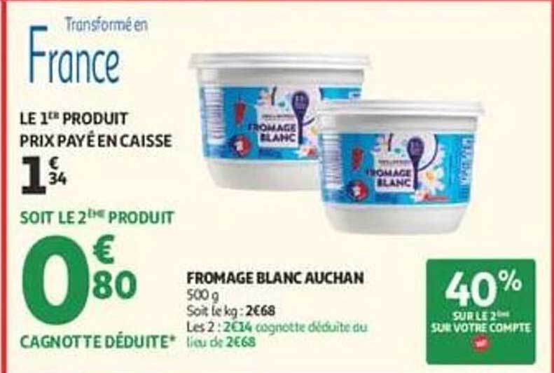 FROMAGE BLANC AUCHAN