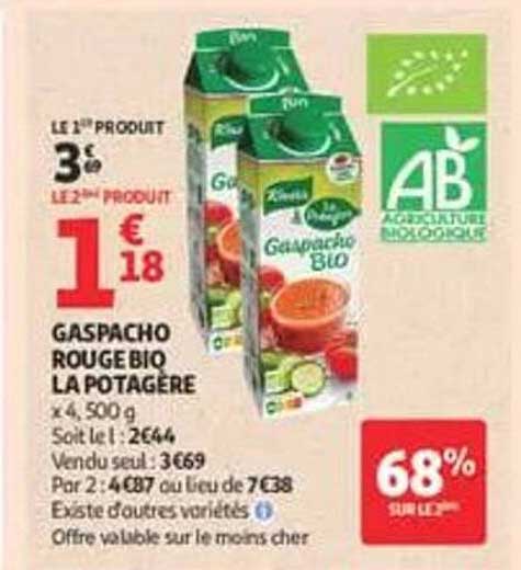 GASPACHO ROUGE BIO LA POTAGERE