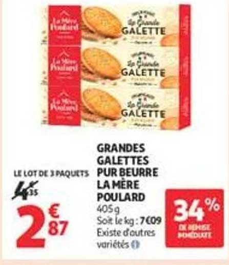 GRANDES GALETTES PUR BEURRE LA MÈRE POULARD 405g