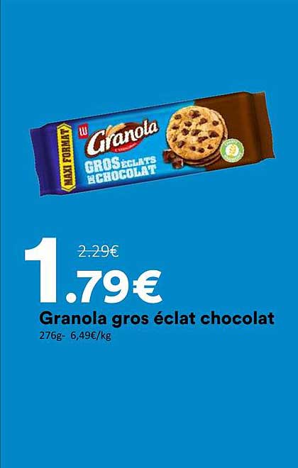 Granola gros éclat chocolat