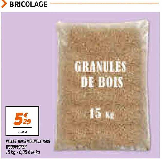 GRANULÉS DE BOIS 15 KG