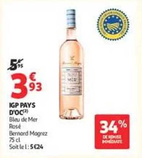 IGP PAYS D'OC Bleu de Mer Rosé Bernard Magrez 75 cl