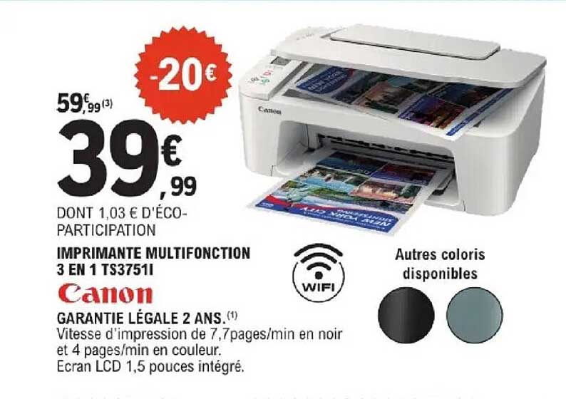 IMPRIMANTE MULTIFONCTION 3 EN 1 TS3751I