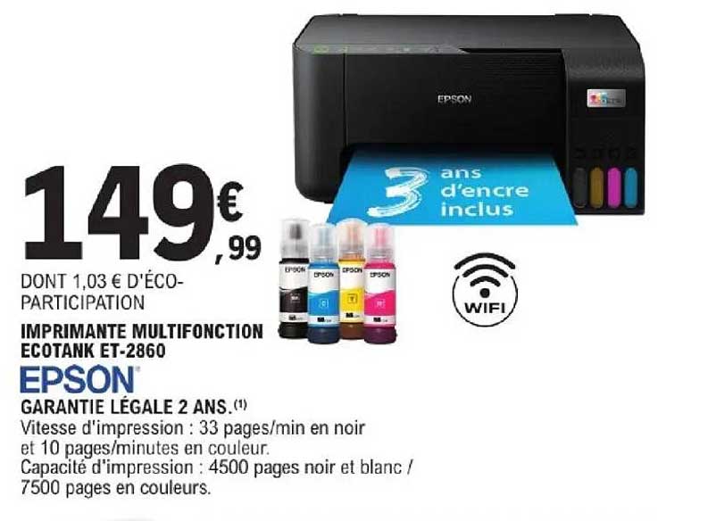IMPRIMANTE MULTIFONCTION ECOTANK ET-2860