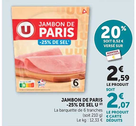 JAMBON DE PARIS -25% DE SEL