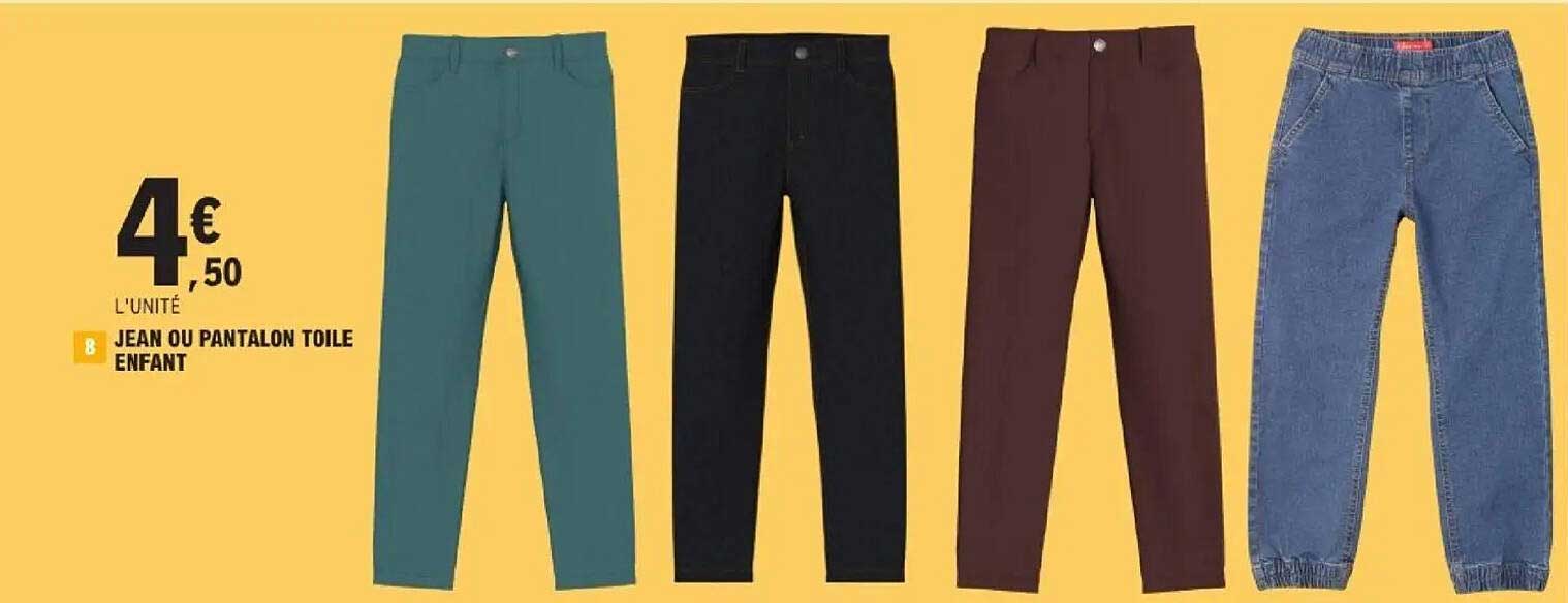 JEAN OU PANTALON TOILE ENFANT