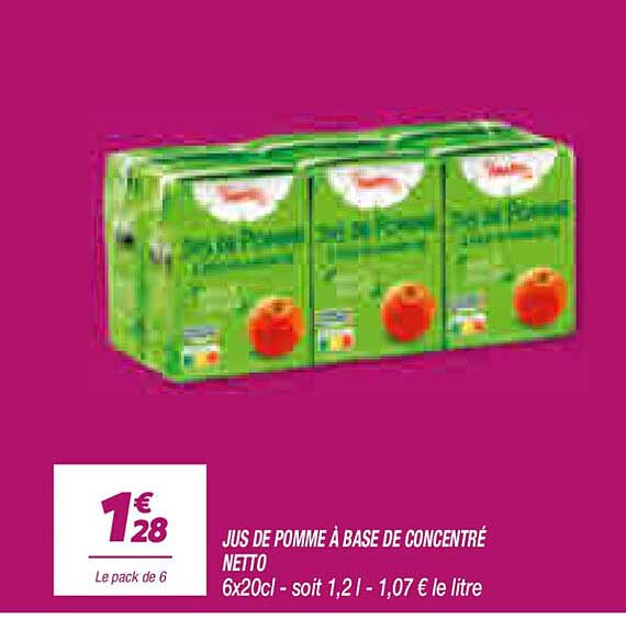 JUS DE POMME À BASE DE CONCENTRÉ NETTO