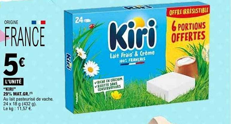 Kiri Lait Frais & Crème 100% français