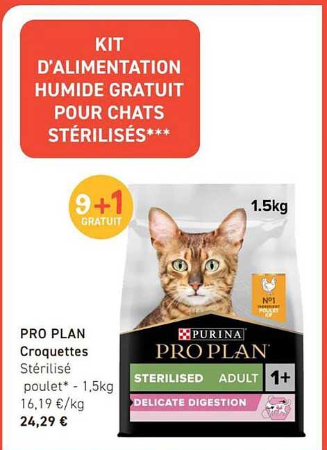 KIT D’ALIMENTATION HUMIDE GRATUIT POUR CHATS STÉRILISÉS***