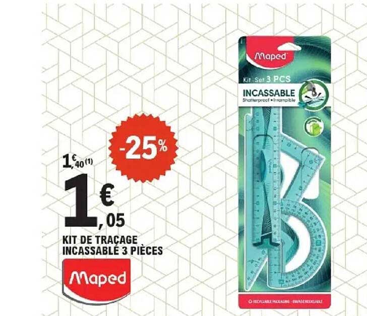 KIT DE TRAÇAGE INCASSABLE 3 PIÈCES