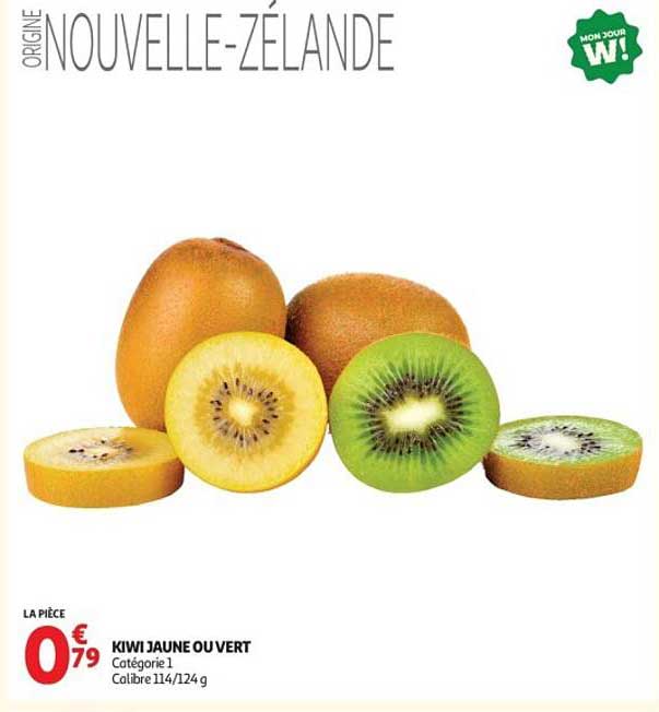 KIWI JAUNE OU VERT