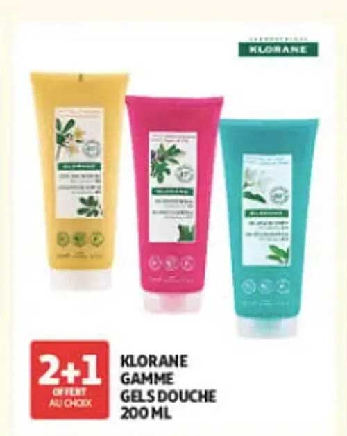 KLORANE GAMME GELS DOUCHE 200 ML