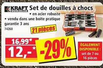 KRAFT Set de douilles à chocs