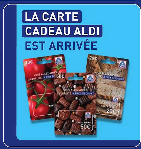 LA CARTE CADEAU ALDI EST ARRIVÉE