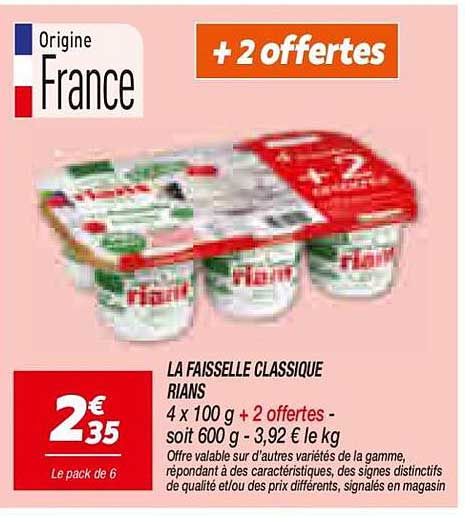 LA FAISSELLE CLASSIQUE RIANS