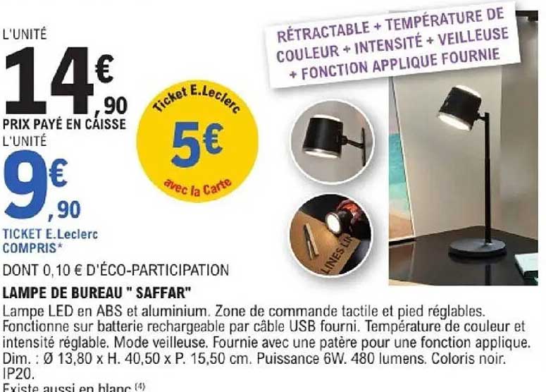 LAMPE DE BUREAU "SAFFAR"