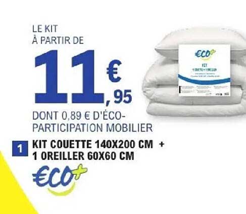 LE KIT À PARTIR DE 11,95 € DONT 0,89 € D’ECO-PARTICIPATION MOBILIER