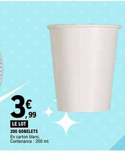 LE LOT 200 GOBELETS