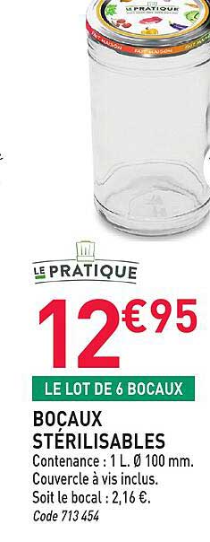 LE LOT DE 6 BOCAUX