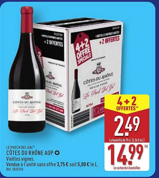 LE PUECH DEL GAL® CÔTES DU RHÔNE AOP Vieilles vignes.