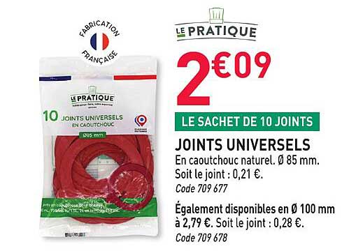 LE SACHET DE 10 JOINTS