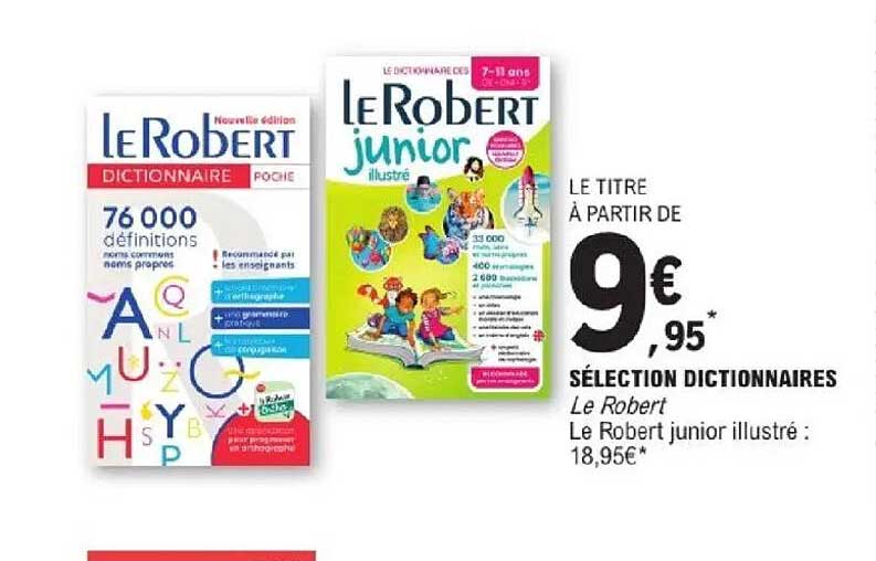 LE TITRE À PARTIR DE 9€95* SÉLECTION DICTIONNAIRES