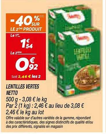 LENTILLES VERTES NETTO