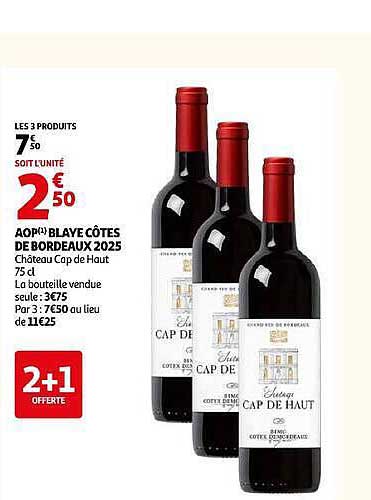 LES 3 PRODUITS
7€50
SOIT L'UNITE
2€50