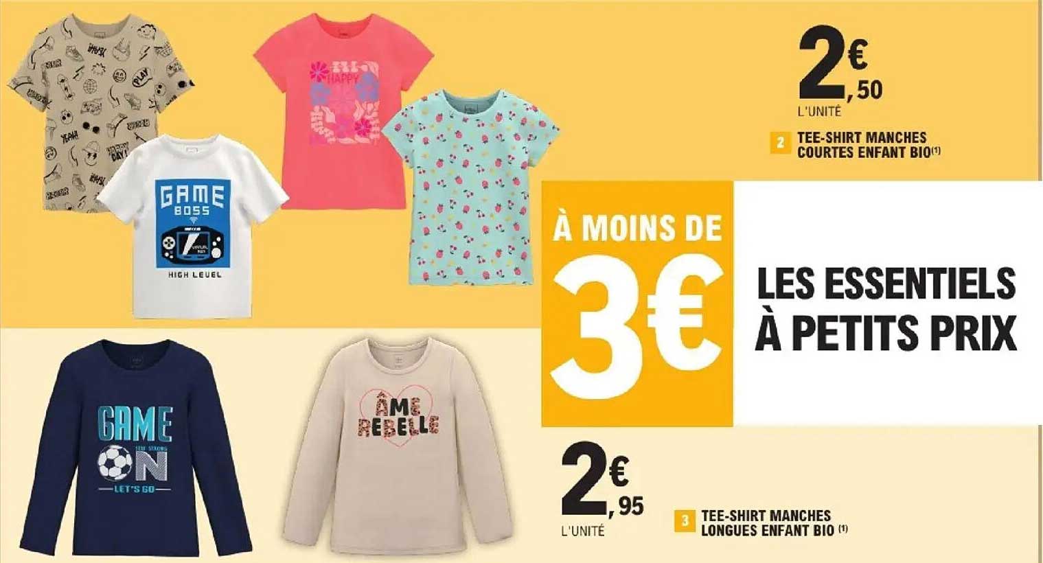 LES ESSENTIELS À PETITS PRIX