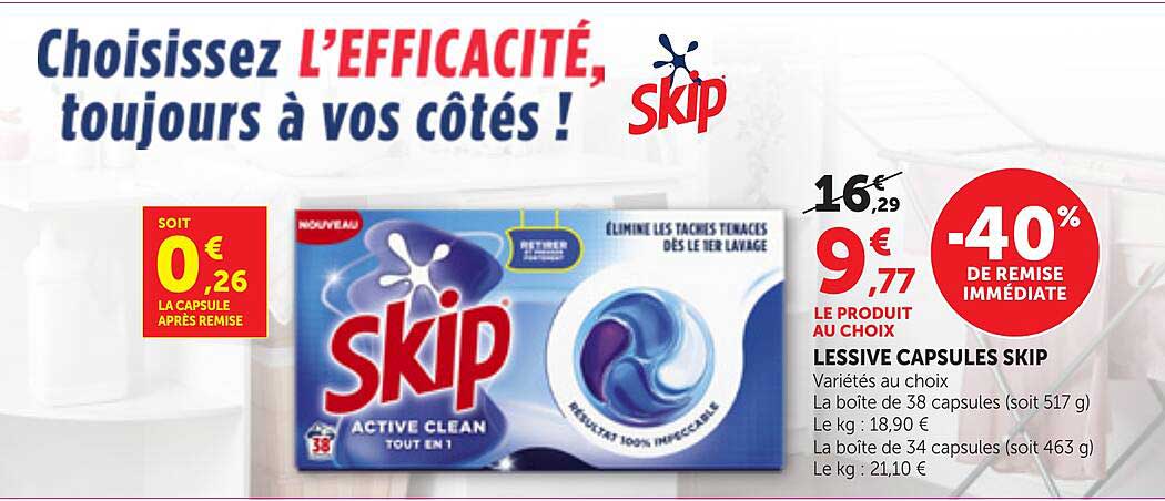 LESSIVE CAPSULES SKIP