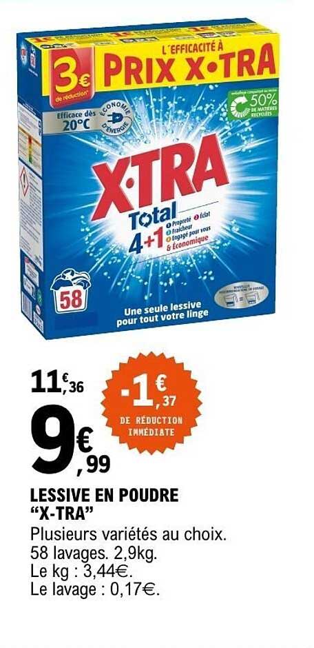 LESSIVE EN POUDRE “X-TRA”