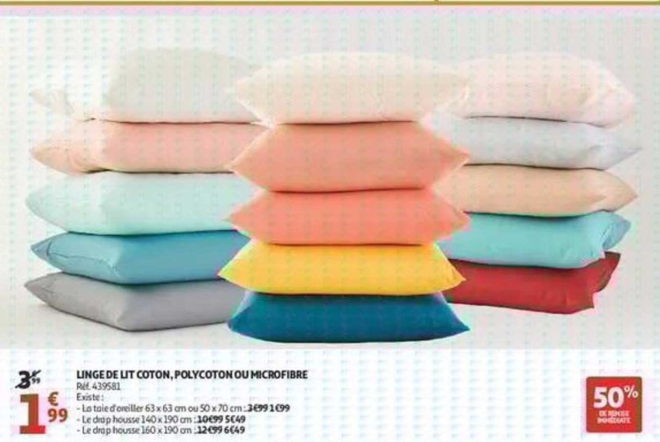 LINGE DE LIT COTON, POLYCOTON OU MICROFIBRE