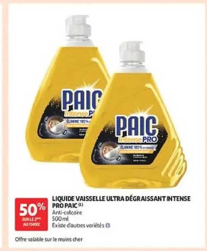 LIQUIDE VAISSELLE ULTRA DÉGRAISSANT INTENSE PRO PAIC