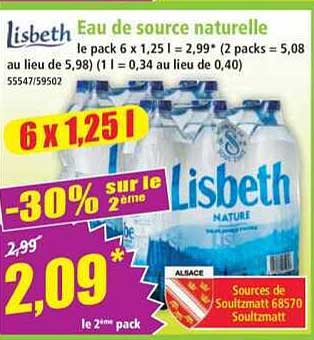 Lisbeth Eau de source naturelle
